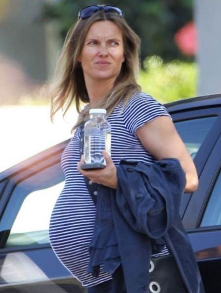 Caroline Lindqvist during her pregnancy