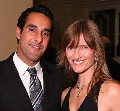 Caroline Lindqvist with her ex-husband, Ritu Chopra