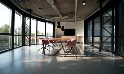 photo of dining table and chairs inside room