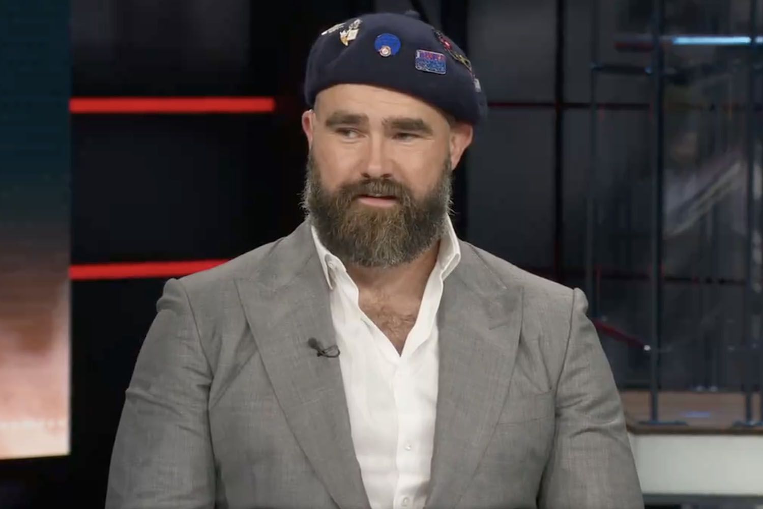 jason kelce beret espn x 080124 0a385e3af39c4ee09df94c97456fafcb