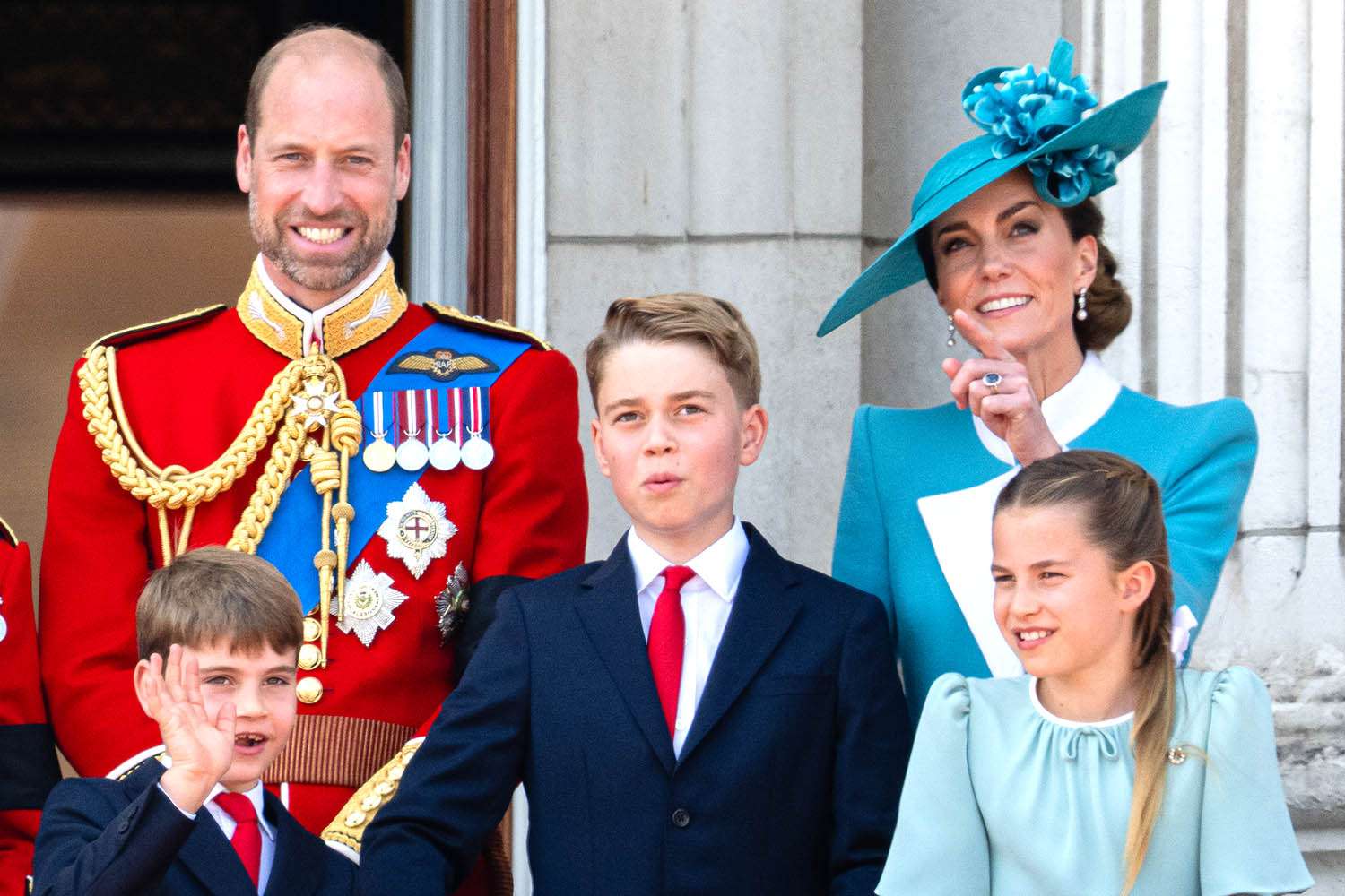 Prince Louis Prince Princess of Wales Prince George Princess Charlotte Trooping the Colour 02 061425