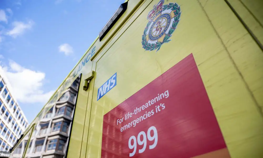 details of NHS on ambulance in england getty
