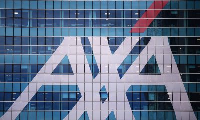 axa branding on building getty