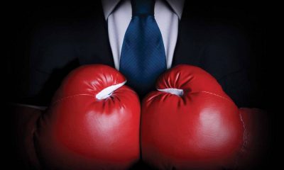 boxing gloves businessman