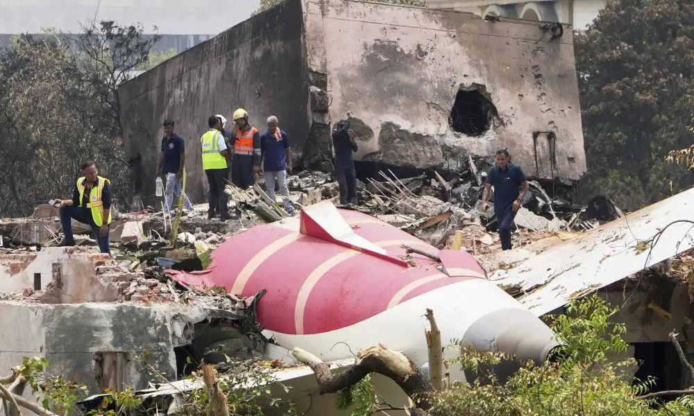 officials inspect site of air India crash AP scaled
