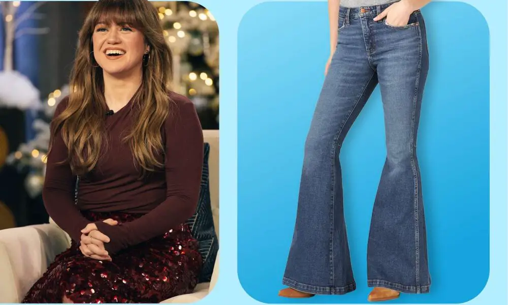 peo kelly clarksons flare jeans are dressy enough for the office and similar pairs start at dollar35