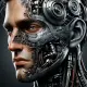 ai generated, half face humanoid, futuristic realism, next gen robotics, cybernetic future, robotics evolution, beyond humanity, artificial intelligence art, new age robotics
