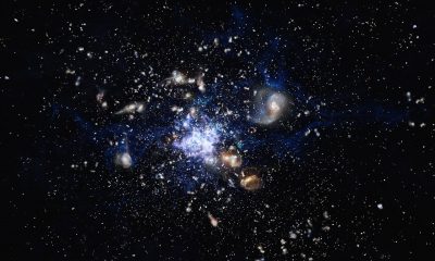 Artists impression of a protocluster forming in the early Universe 20260228 083248