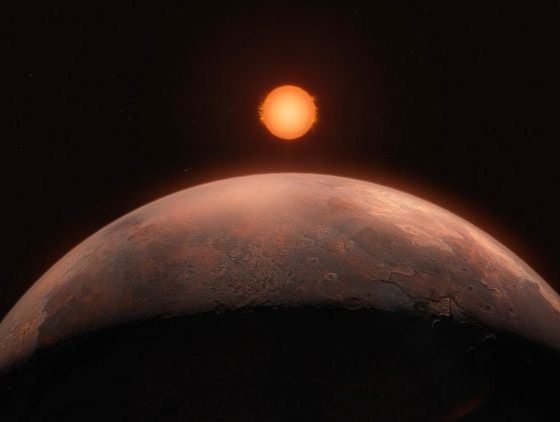 Artists impression of a sub Earth mass planet orbiting Barnards star eso2414a 750 20260328 012414.jp