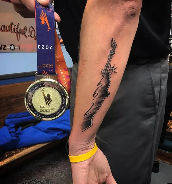 NYC marathon tattoo